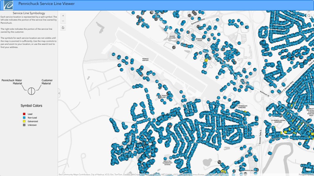 screenshot of an interactive map 